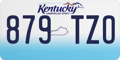 KY license plate 879TZO