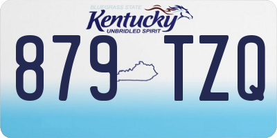 KY license plate 879TZQ