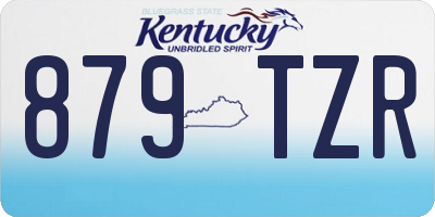 KY license plate 879TZR