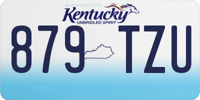 KY license plate 879TZU