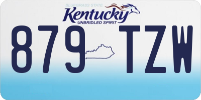 KY license plate 879TZW
