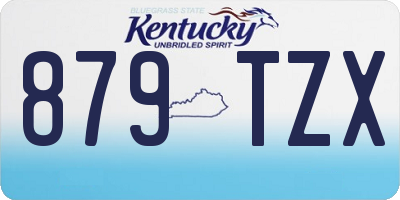 KY license plate 879TZX