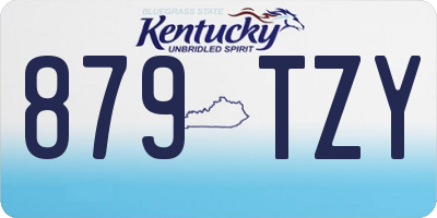 KY license plate 879TZY
