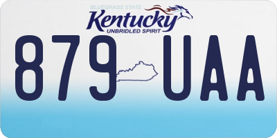 KY license plate 879UAA