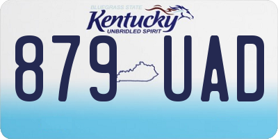 KY license plate 879UAD
