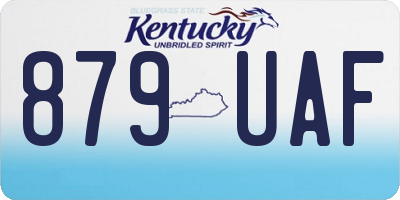 KY license plate 879UAF