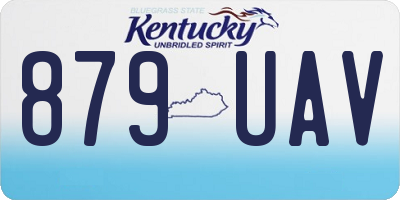 KY license plate 879UAV