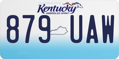 KY license plate 879UAW