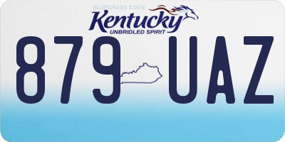 KY license plate 879UAZ