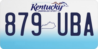 KY license plate 879UBA