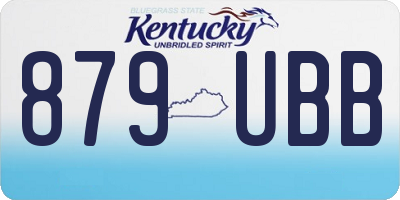 KY license plate 879UBB