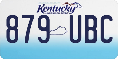 KY license plate 879UBC