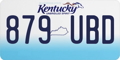 KY license plate 879UBD