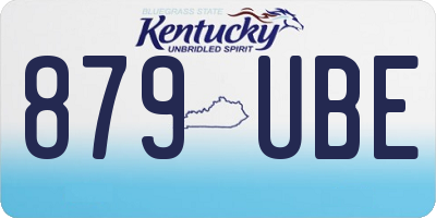 KY license plate 879UBE