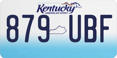 KY license plate 879UBF