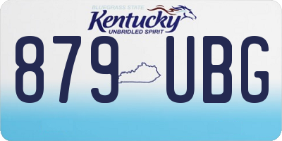 KY license plate 879UBG