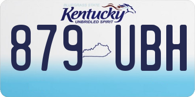 KY license plate 879UBH