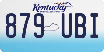 KY license plate 879UBI