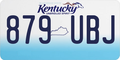 KY license plate 879UBJ