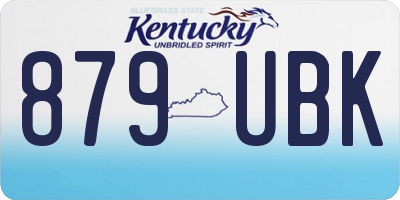 KY license plate 879UBK