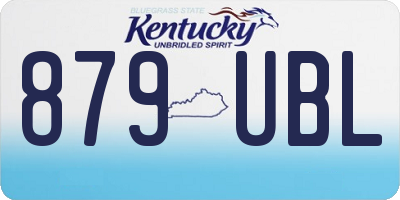 KY license plate 879UBL