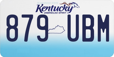 KY license plate 879UBM