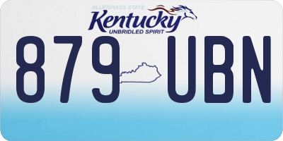KY license plate 879UBN