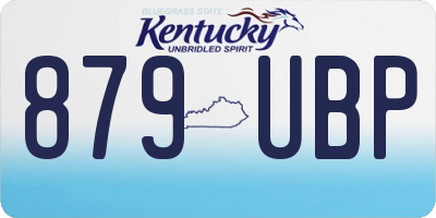 KY license plate 879UBP