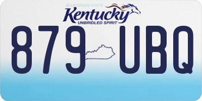 KY license plate 879UBQ