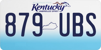 KY license plate 879UBS