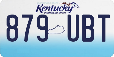 KY license plate 879UBT