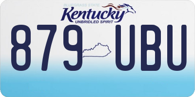 KY license plate 879UBU
