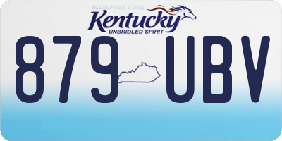 KY license plate 879UBV