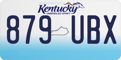 KY license plate 879UBX