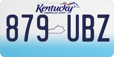 KY license plate 879UBZ