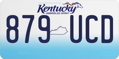 KY license plate 879UCD
