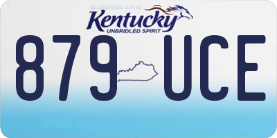 KY license plate 879UCE