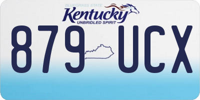 KY license plate 879UCX