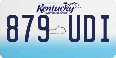 KY license plate 879UDI