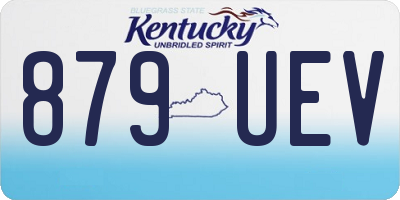 KY license plate 879UEV