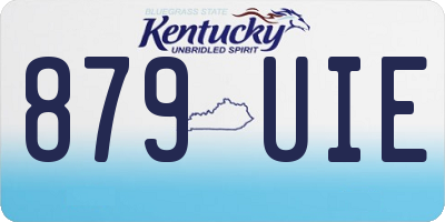 KY license plate 879UIE