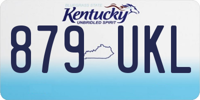 KY license plate 879UKL