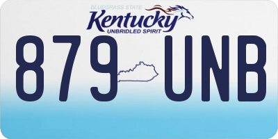 KY license plate 879UNB