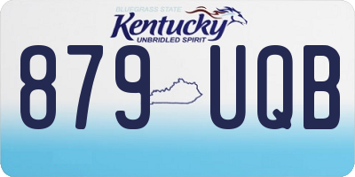 KY license plate 879UQB