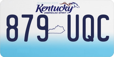 KY license plate 879UQC
