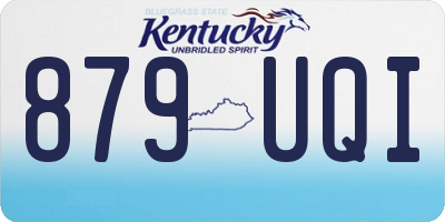 KY license plate 879UQI