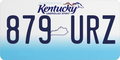 KY license plate 879URZ