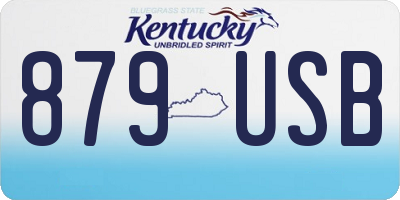 KY license plate 879USB