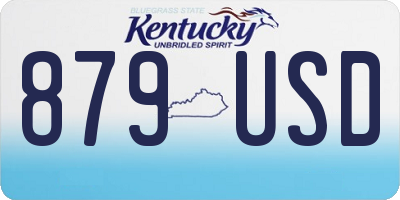 KY license plate 879USD