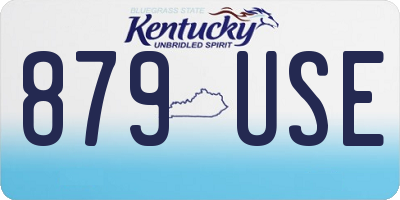KY license plate 879USE